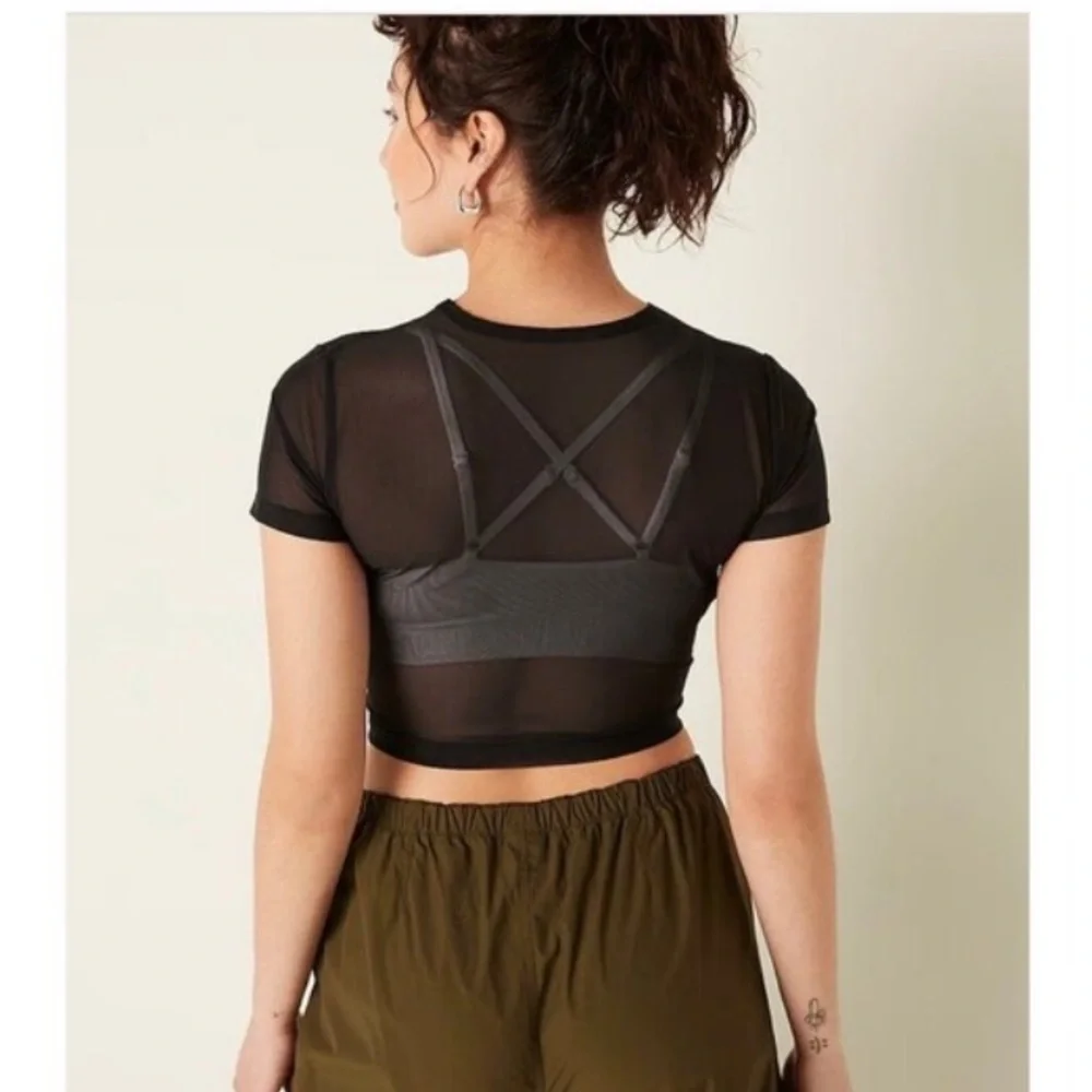 Victoria's Secret mesh short sleeve crop top - Picture 2 of 5